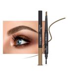 Buy Half N Half Eye Brow Artist Long Lasting Automatic Eyebrow Pencil & Brush, Brown (0.4 gm) - Purplle