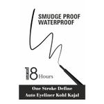 Buy Half N Half One Stroke Defining Auto Eyeliner Kohl Kajal, smudge proof and waterproof, 18hour Long Lasting, 0.3 gm - Purplle