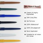 Buy Half N Half One Stroke Defining Auto Eyeliner Kohl Kajal, smudge proof and waterproof, 18hour Long Lasting, 0.3 gm - Purplle
