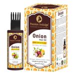 Buy Passion Indulge Onion & Bhringraj Hair Growth Oil | Non Sticky & Non Greasy | Natural & Vegan | Bhringraj, Ylang Ylang, Onion, Lemon Oil Extract | All Hair Type -100 ml - Purplle