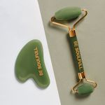 Buy Be Soulfull Jade Stone Texture Refining Kit | Natural Pink Stone Gua Sha & Face Roller | Improves blood circulation, skin texture & reduces fine lines | 2 face massaging tools- For both men & women - 2 PCs - Purplle