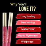 Buy Good Vibes HydraGlow Matte Liquid Lipstick| Jojoba & Vitamin E| Pink Feather (P6) - (5.2 ml) - Purplle