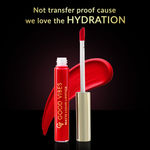 Buy Good Vibes HydraGlow Matte Liquid Lipstick | Jojoba & Vitamin E| Drama Red (R4) - (5.2ml) - Purplle