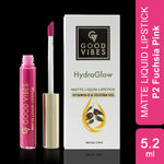 Buy Good Vibes HydraGlow Matte Liquid Lipstick| Jojoba & Vitamin E| Fuchsia Pink (P2) - (5.2 ml) - Purplle