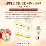 Buy Globus Naturals Apple Cider Vinegar Face Wash 100 Ml (Pack Of 4) - Purplle