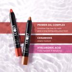 Buy Plum Twist & Go Matte Lipstick | Ceramides + Hyaluronic Acid | Airbrushed Finish | Long Lasting | 100% Vegan & Cruelty-Free | Crimson Side - 128(Warm Brown Pink) - Purplle