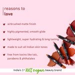 Buy Plum Twist & Go Matte Lipstick | Ceramides + Hyaluronic Acid | Airbrushed Finish | Long Lasting | 100% Vegan & Cruelty-Free | Double Truffle - 129 (Warm Brown) - Purplle
