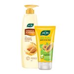 Buy Joy Honey & Almonds Advanced Nourishing Body Lotion 500ml |Joy Skin fruits Spots & Tan Clear Papaya Face Wash 150ml ( Combo Pack ) - Purplle