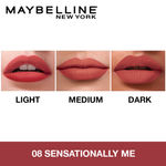 Buy Maybelline New York Sensational Liquid Matte Lipstick 08, Sensationally Me, 7G. - Purplle