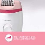 Buy Philips BRE235 Corded Compact Epilator (White and Pink) for gentle hair removal at home - Purplle