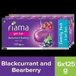 Buy Fiama Gel Bar Blackcurrant And Bearberry, With Skin Conditioners For Moisturized, 750g (125g - Pack of 6), Soap for Women & Men, For All Skin Types - Purplle