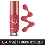 Buy Lakme 9To5 Primer + Gloss Nail Colour, Pink Paisley (6 ml) - Purplle