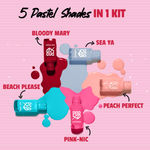 Buy MyGlamm POPXO MINI NAIL KIT - VACAY-Bloody Mary, Perfect Peach, Beach Please, Pink - nic, Sea Ya (15 ml) - Purplle