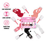 Buy MyGlamm POPXO MINI NAIL KIT - BESTIE-Pretty Peach, Old S-cool, Cherry-ish You, Midnight Bae, Buddy Forever (15 ml) - Purplle