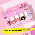 Buy MyGlamm POPXO MINI NAIL KIT - BESTIE-Pretty Peach, Old S-cool, Cherry-ish You, Midnight Bae, Buddy Forever (15 ml) - Purplle