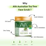 Buy AYA Australian Tea Tree Exfoliating Face Scrub, 100 ml | No Paraben, No Silicone, No Sulphate | - Purplle