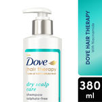 Buy Dove Hair Therapy Dry Scalp Care Sulphate-Free Shampoo, No Parabens & Dyes, With Niacinamide to relieve scalp dryness for smooth hair, 380 ml - Purplle