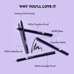 Buy SUGAR Cosmetics Eyes Eyes Baby Gel Eyeliner | 16 Hrs Long wear Creamy Matte Finish | Smudgeproof & Transferproof | Intense Black Pigment Formula | 0.6 g - 01 Esmeralda - Purplle
