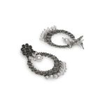 Buy Jazz And Sizzle Silver-toned Chandbali Earrings - Purplle
