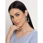 Buy Jazz And Sizzle Silver-toned Chandbali Earrings - Purplle