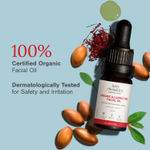 Buy Juicy Chemistry Saffron + Argan Facial Oil, 10 ml | Organic Face Oil for Skin Brightening & Moisturising | Ecocert Certified for Men & Women | Cruelty-free | 100% Vegan - Purplle