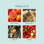 Buy Juicy Chemistry Organic Lip Balm Fortified with Blood Orange & Rosehip, 5 gm | Deeply Moisturising & Brightening Lip Care | 100% Natural | Certified Organic & Cruelty-Free - Purplle