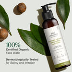 Buy Juicy Chemistry Certified Organic Brightening Face Wash with Tamanu & Rosehip, 110 ml | Fades Dark Spots | Evens Skin Tone & Restores Glow | Certified Organic, Sulphate-Free & Gentle Cleanser | For Men & Women | All Skin Types - Purplle