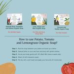 Buy Juicy Chemistry Potato ,Tomato & Lemongrass- Organic Soap For Tan Removal & Scar Reduction- 100 gm/3.53oz - Purplle