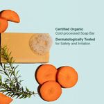 Buy Juicy Chemistry Carrot, Rosehip & Neroli Soap for Pigmentation & Scarring, 100 gms - Certified Organic Cold Processed Soap for Face & Body, Vegan & Cruelty free - Purplle
