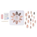Buy Dashing Diva Press Magic Nude Nude Artificial Reusable Acrylic Press on Nails With Quick Dry Glue, Pack of 2 - Purplle