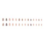 Buy Dashing Diva Press Magic Nude Nude Artificial Reusable Acrylic Press on Nails With Quick Dry Glue, Pack of 2 - Purplle