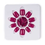 Buy Dashing Diva Press Magic Brick Red, Cherry Wood Artificial Reusable Acrylic Press on Nails With Quick Dry Nail Glue, Pack of 2 - Purplle