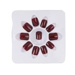 Buy Dashing Diva Press Magic Brick Red, Cherry Wood Artificial Reusable Acrylic Press on Nails With Quick Dry Nail Glue, Pack of 2 - Purplle