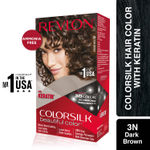 Buy Revlon ColorSilk Hair Color with Keratin - 3N Dark Brown - (with Outrageous Shampoo 90 ml) - Purplle