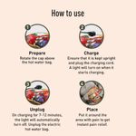 Buy Sirona Electric Hot Water Bag for Instant Pain Relief | Heating Pad for Menstrual Cramps and Arthritis Aches | 2 Hours Heat Retention | Quick Charging | Automatic Heat Control - Purplle