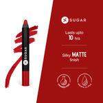 Buy SUGAR Cosmetics - Matte As Hell - Crayon Lipstick - 01 Scarlett Ohara (Red) - 2.8 gms - With Free Sharpner - Purplle