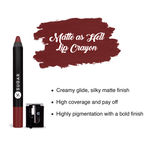 Buy SUGAR Cosmetics - Matte As Hell - Crayon Lipstick -15 Stephanie Plum (Plum Mauve) - 2.8 gms - Bold and Silky Matte Finish Lipstick, Lightweight, Lasts Up to 12 hours - Purplle