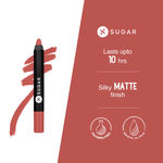 Buy SUGAR Cosmetics Matte as Hell Crayon Lipsticks for Women | Lasts Up To 8+ Hours | Lip Crayon with Sharpener | 2.8 gm - 18 Rosalind - Purplle