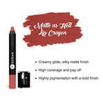 Buy SUGAR Cosmetics Matte as Hell Crayon Lipsticks for Women | Lasts Up To 8+ Hours | Lip Crayon with Sharpener | 2.8 gm - 18 Rosalind - Purplle