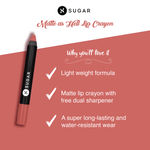 Buy SUGAR Cosmetics Matte as Hell Crayon Lipsticks for Women | Lasts Up To 8+ Hours | Lip Crayon with Sharpener | 2.8 gm - 18 Rosalind - Purplle