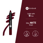 Buy SUGAR Cosmetics Matte as Hell Crayon Lipsticks for Women | Lasts Up To 8+ Hours | Lip Crayon with Sharpener | 2.8gm - 24 Rachel Berry - Purplle