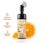 Buy Ronzille Skin Brightening Vitamin C Foaming Face wash with Built-In Face Brush 150 ml - Purplle