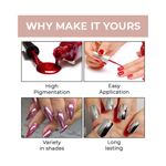 Buy Matt look Shine Like Mirror Nail Chrome, Multicolour-A Golden, Light-Peach & Silver, PO3 (36 ml) - Purplle