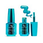 Buy Half N Half Mirror Nail Polish, Multilcolor-A Silver, Turquoise & Light Peach, PO3 (54ml) - Purplle