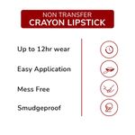 Buy Matt look Power Last Lip Stain Crayon Lipstick, Rich Colour, Non Transfer, Mask Proof & Luxurious Creamy Matte, Choco Lava & Rosy Red, PO2 (4.0 gm) - Purplle