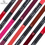 Buy Half N Half Matte Lip Crayon Velvet Soft & Long Lasting, 24h Super Stay, Midnight Purple, Rani & Hot Chocolate, PO3 (10.5gm) - Purplle