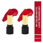 Buy Half N Half Velvet Matte Texture Lipstick My Colour, Velvet-Maroon & Hot-Red, PO2 (7.6gm) - Purplle