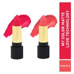 Buy Half N Half Velvet Matte Texture Lipstick My Colour, Bomb-sell & Fusion-Pink, PO2 (7.6 gm) - Purplle