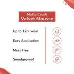 Buy Matt look Matte Crush Velvet Mousse Lipstick, Naked & Walnut Peach, PO2 (20ml) - Purplle