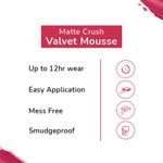 Buy Matt look Matte Crush Velvet Mousse Lipstick, Dark Magenta & Kissable Pink, PO2 (20ml) - Purplle